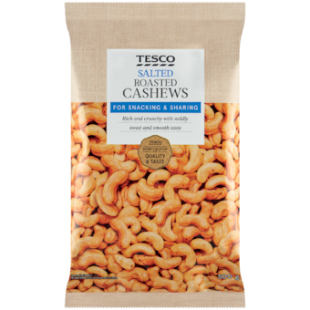 Tesco Kešu ořechy jádra pražená solená