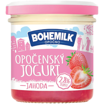 Bohemilk Opočenský jogurt ochucený ve skle