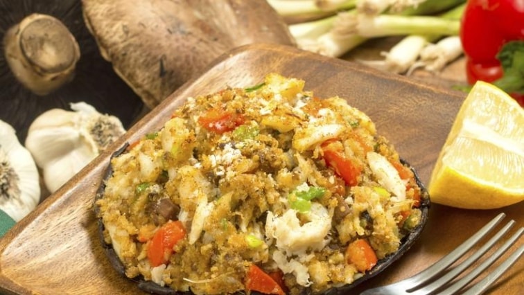 Nádivka s houbami a česnekem