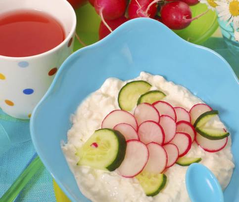 Jemná tvarohová pomazánka pro děti