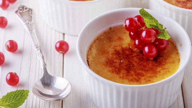 Crème brûlée s nízkým obsahem laktózy