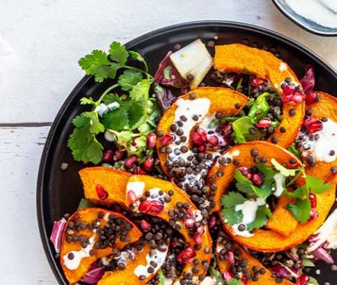 Čočkový salát s dýní