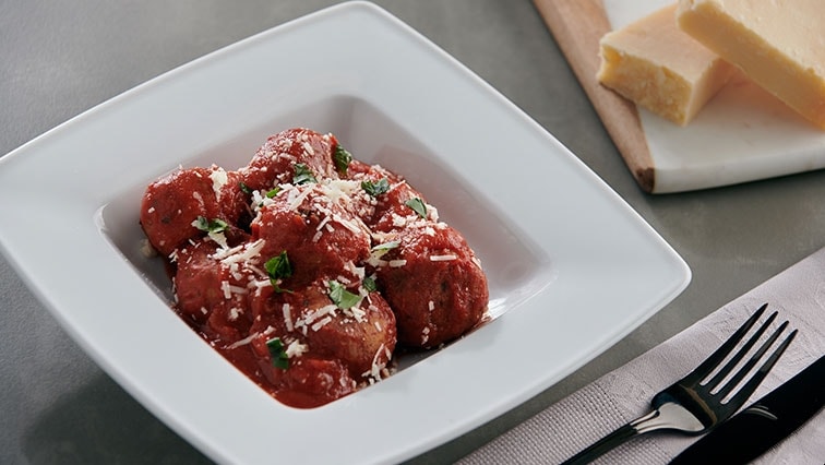 Baklažánové guľky v paradajkovej omáčke