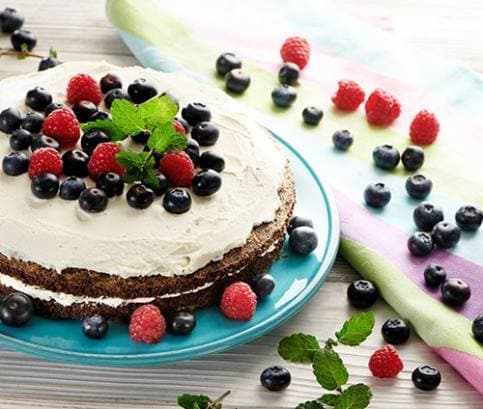 Mákos-áfonyás torta