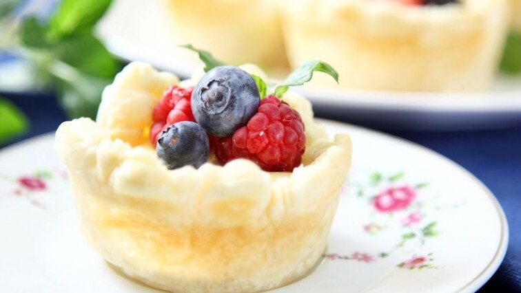 Košíčky plněné vanilkovým krémem