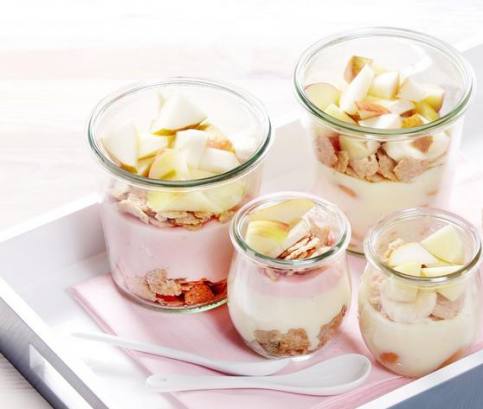 Puding s cereáliemi a ovocem – svačina do školy