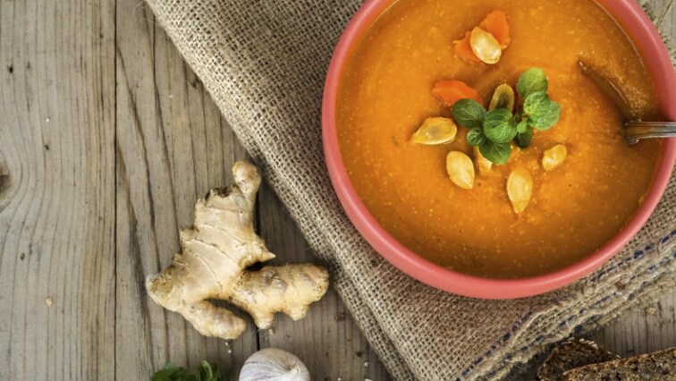 Dýňová polévka se zázvorem a mrkví