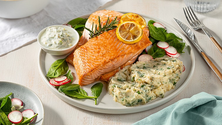 Lazacfilé retekkel, tormamártással és karfiolpürével