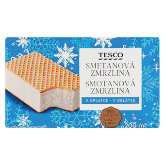Tesco Smetanová zmrzlina v oplatce