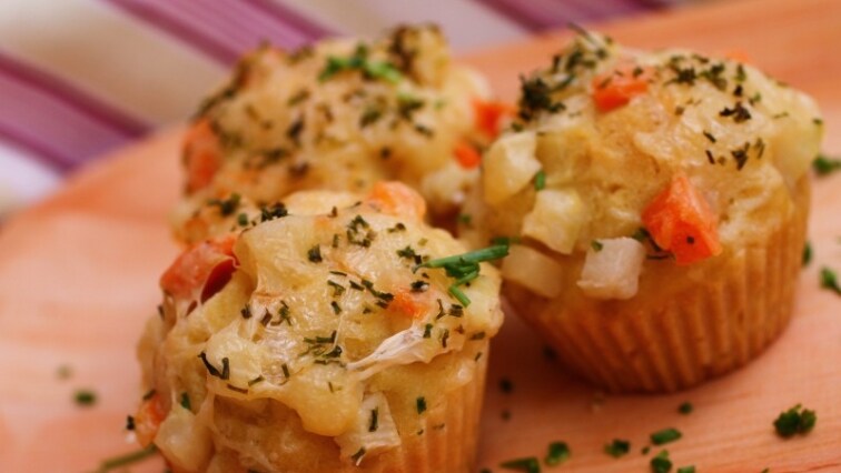 Zöldséges muffin