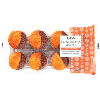 Tesco Mini muffiny mramorové