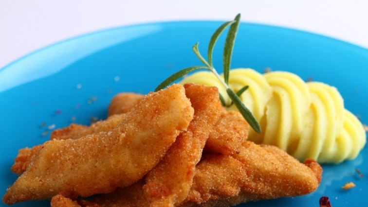 Fokhagymás rántott csirkemell