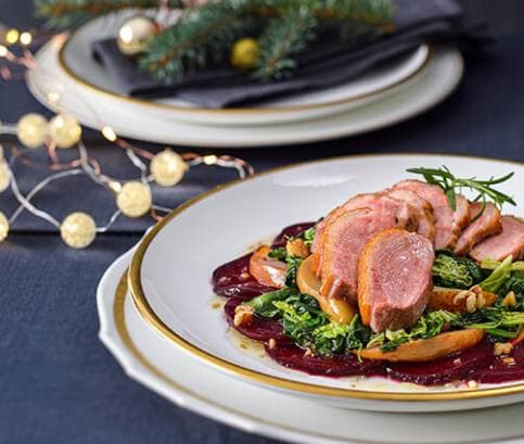 Teplý šalát s kačacími prsami