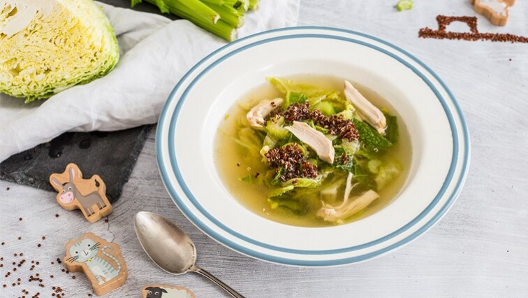 Kelová polievka s quinoou