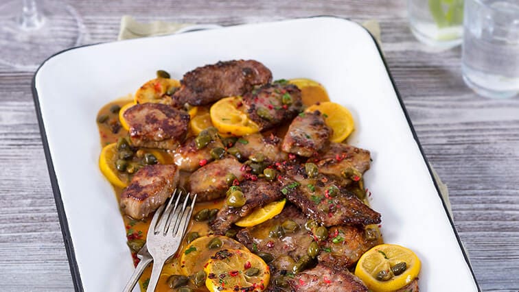 Picatta z falešné telecí svíčkové