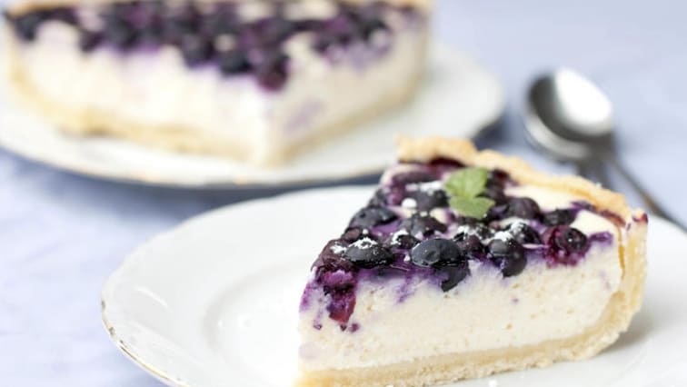 Borůvkový cheesecake bez lepku