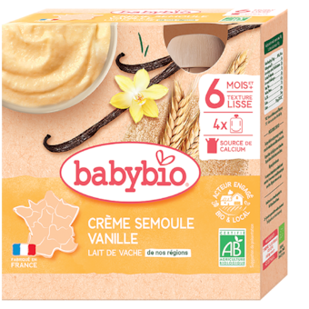 Babybio Mléčná krupicová svačinka*