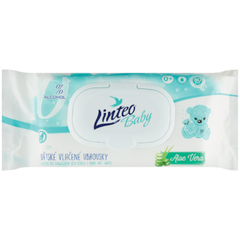 Linteo Baby Dětské vlhčené ubrousky s aloe vera