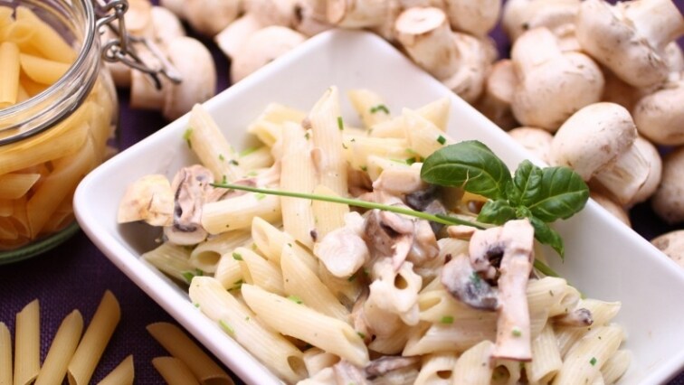 Tejszínes-gombás penne