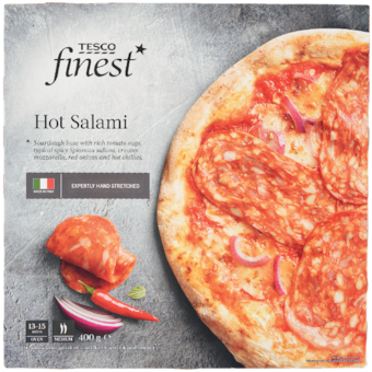 Tesco Finest Pizza Hot Salami*