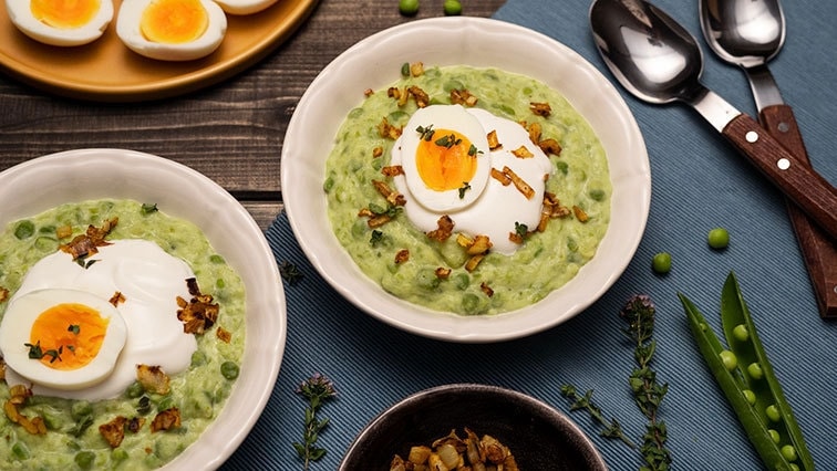 Hrášková kaše s vejcem