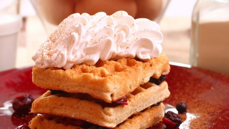 Gofri tészta gyümölcsökkel