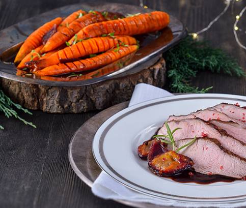 Hovädzie stehno s pikantnou slivkovou omáčkou 