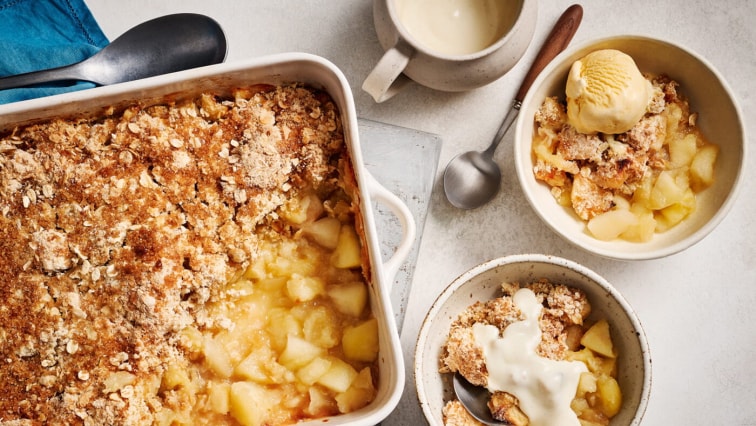 Könnyű almás crumble süti