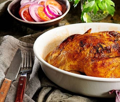 Pečené kura s plnkou