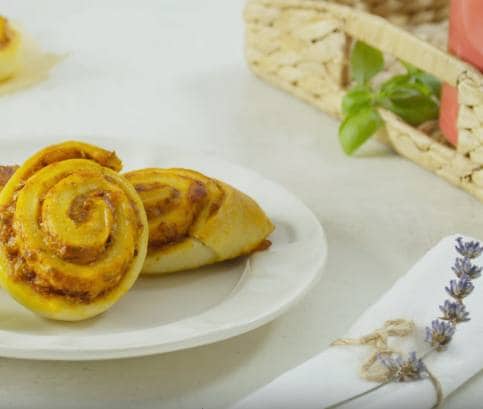 Sós pizzás csigák