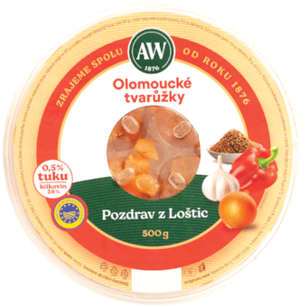 A.W. Olomoucké tvarůžky pozdrav z Loštic