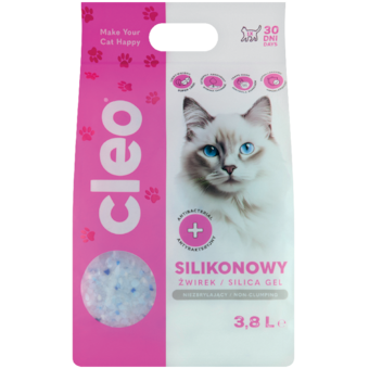 Cleo Hygienické stelivo pro kočky v podobě silikagelu