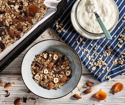 Csokoládés granola házilag