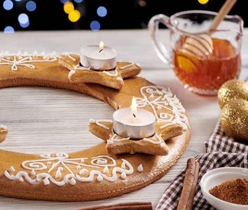 Mézeskalács adventi koszorú