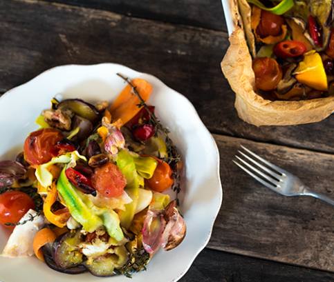 Šalát pečený na plechu