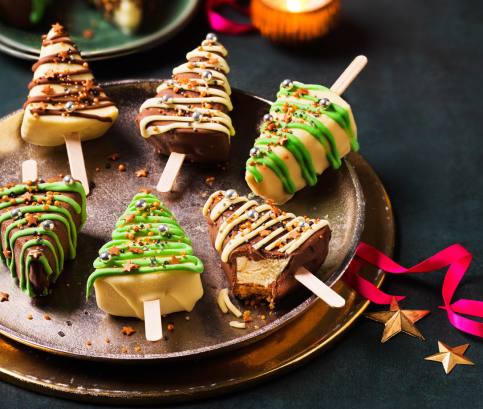 Sajttorta karácsonyfák