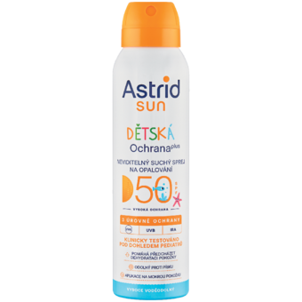 Astrid Sun Dětský neviditelný suchý sprej na opalování SPF50