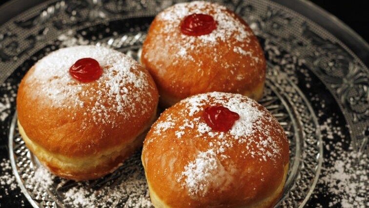 Koblihy s jahodovou marmeládou bez lepku