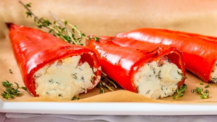 Grilovaná paprika plnená fetou