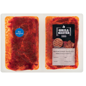 Tesco Grill Master Marinovaná vepřová krkovice Porto