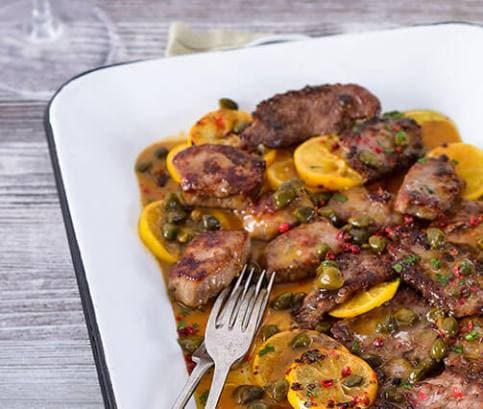 Picatta z falešné telecí svíčkové