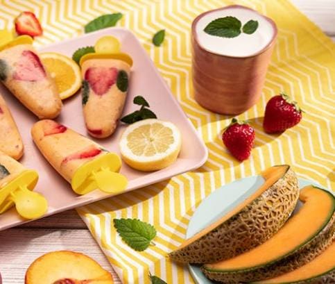 Mézes-mentás gyümölcsjégkrém