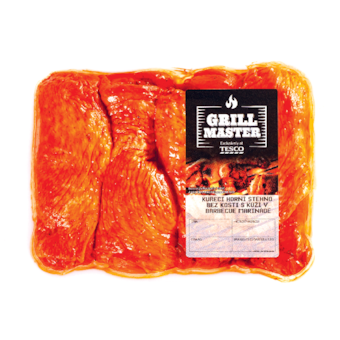 Tesco Grill Master Kuřecí horní stehna bez kosti s kůží v barbecue marinádě