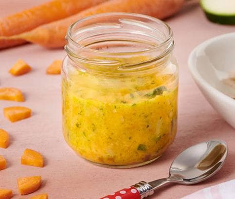 Mrkvovo-cuketové pyré s kuraťom 