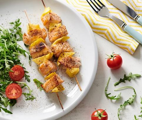 Grillezett lazac mangóval