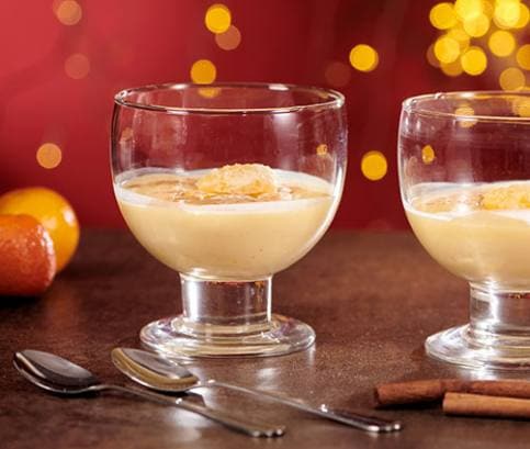 Pěna z bílé čokolády s mandarinkami 