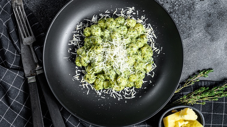 Špenátové gnocchi pre štyroch