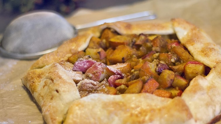 Jablečná galette s dýní hokkaido