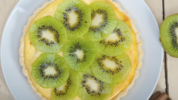 Kiwi koláč s pudingovým krémem