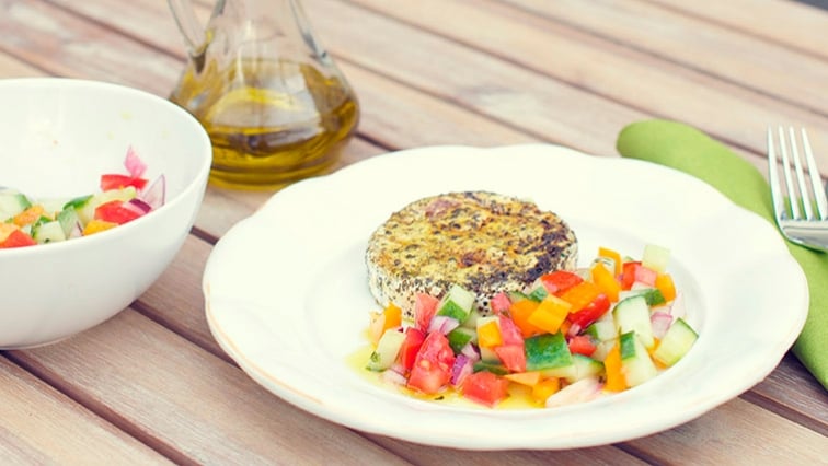 Grilovaný encián so šalátikom